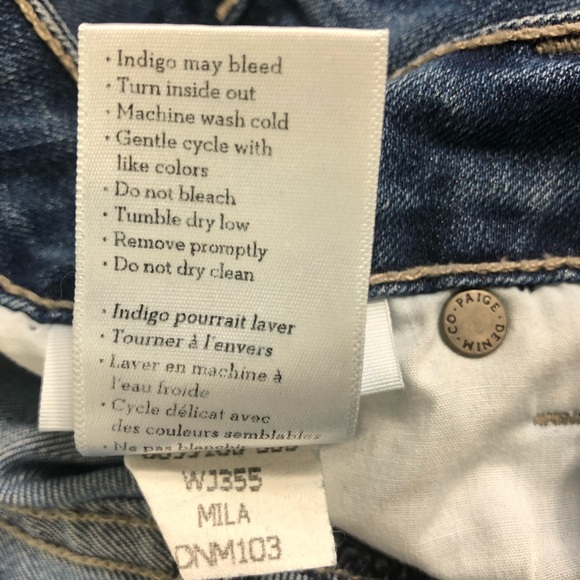 Paige Denim Blue Made in USA Size 25 - Picture 8 of 8